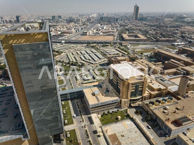 An aerial view of a city Riyadh