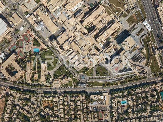 An aerial view of a city Riyadh