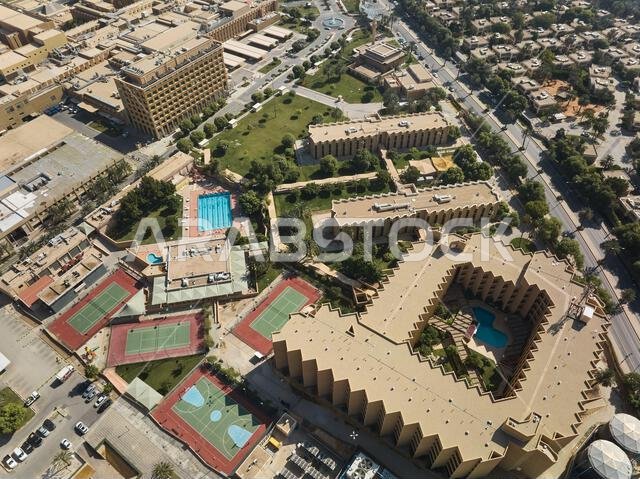 An aerial view of a city Riyadh