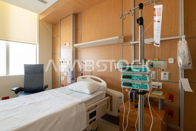 Hospital. A dedicated patient room.