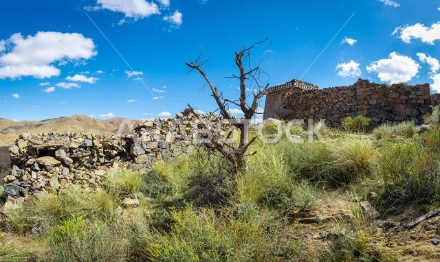Saudi Arabian ancient architecture art of of the old stone homes