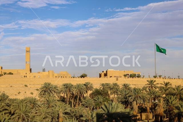 Riyadh Saudi Arabia FEB 2 2023: Al Diriyah old capital . Diriyah ruins at-turaif - Saudi culture. National day