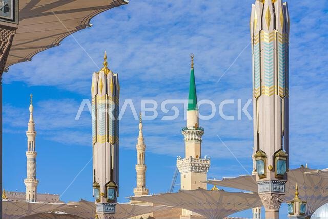 المدينة المنورة، المملكة العربية السعودية - 09 مارس 2023، المسجد النبوي الرئيسي المسجد النبوي، المدينة المنورة، المملكة العربية السعودية