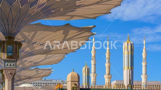 المدينة المنورة، المملكة العربية السعودية - 09 مارس 2023، المسجد النبوي الرئيسي المسجد النبوي، المدينة المنورة، المملكة العربية السعودية