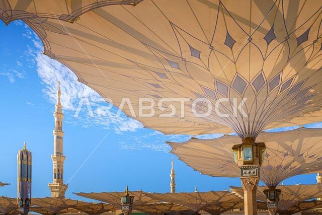 المدينة المنورة، المملكة العربية السعودية - 09 مارس 2023، المسجد النبوي الرئيسي المسجد النبوي، المدينة المنورة، المملكة العربية السعودية