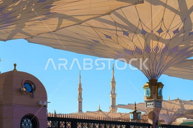 المدينة المنورة، المملكة العربية السعودية - 09 مارس 2023، المسجد النبوي الرئيسي المسجد النبوي، المدينة المنورة، المملكة العربية السعودية