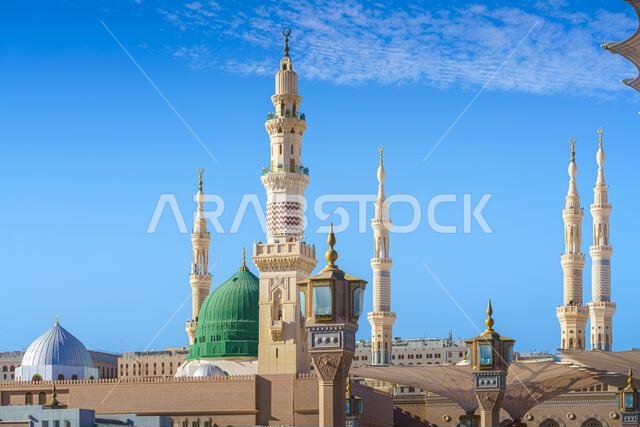 المدينة المنورة، المملكة العربية السعودية - 09 مارس 2023، المسجد النبوي الرئيسي المسجد النبوي، المدينة المنورة، المملكة العربية السعودية