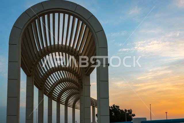 Wonderful morning view in Marjan island in Dammam Corniche -Saudi Arabia.
