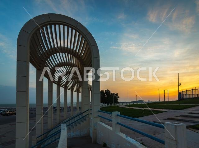 Wonderful morning view in Marjan island in Dammam Corniche -Saudi Arabia.