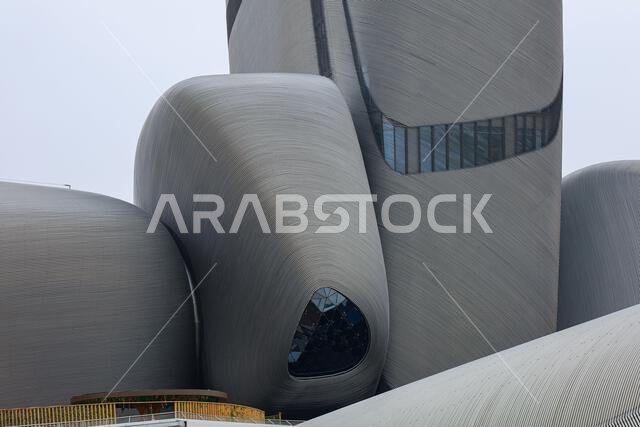 Dammam, Saudi Arabia, 17 Feb 2024.  The King Abdulaziz Center for World Culture ksa Aramco Oil Company - cultural development within the Kingdom. ithr