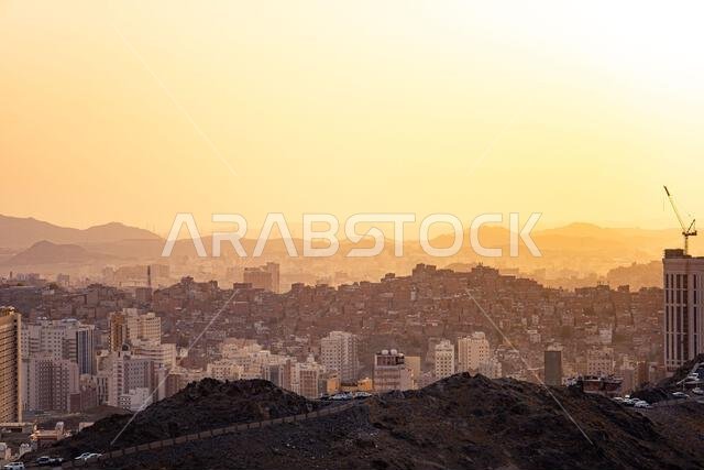 Mecca city urban and Buildings , Saudi Arabia at sunset - Makkah al-Mukarramah مدينة مكة المكرمة - التوسعة - الحج Mecca city urban and Buildings , Saudi Arabia at sunset - Makkah al-Mukarramah مدينة مكة المكرمة - التوسعة - الحج