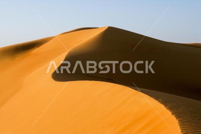 Abstract sand dune patterns near Dubai in the United Arab Emirates.