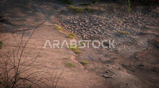 Sunset view from the desert of Saudid Arabia