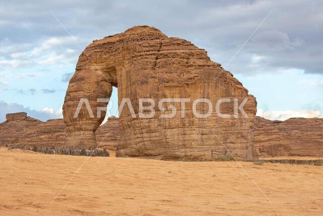 صخرة الفيل الشهيرة في العلا، المملكة العربية السعودية