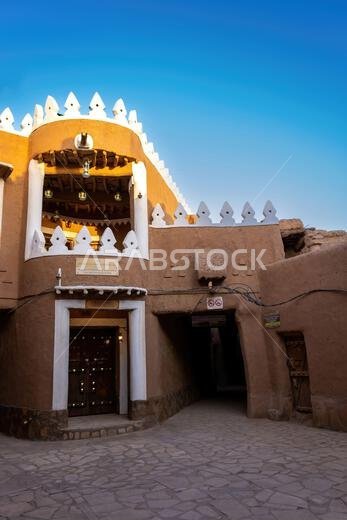 Ushaiqer, Saudi Arabia - March 5, 2021: Abdulaziz Alaalam's sons house