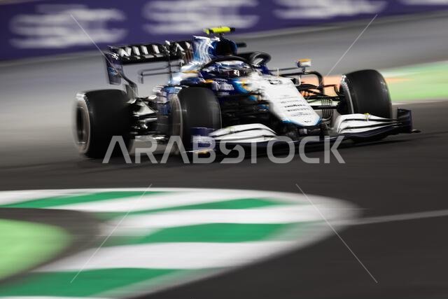 نيكولاس لطيفي (كندا) فريق ويليامز ريسينغ FW43B. سباق الجائزة الكبرى السعودي، الأحد 5 ديسمبر 2021. جدة، المملكة العربية السعودية.