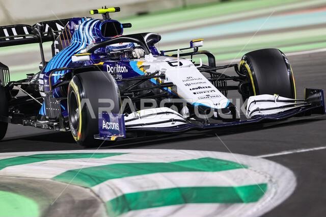 Nicholas Latifi (CDN) Williams Racing FW43B. 03.12.2021 Formula 1 World Championship, Rd 21, Saudi Arabian Grand Prix, Jeddah, Saudi Arabia, Practice Day. Photo credit should read: XPB/Press Association Images. Nicholas Latifi (CDN) Williams Racing FW43B. 03.12.2021 Formula 1 World Championship, Rd 21, Saudi Arabian Grand Prix, Jeddah, Saudi Arabia, Practice Day. Photo credit should read: XPB/Press Association Images.