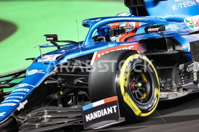 Esteban Ocon (FRA) Alpine F1 Team A521. 03.12.2021 Formula 1 World Championship, Rd 21, Saudi Arabian Grand Prix, Jeddah, Saudi Arabia, Practice Day.  Photo credit should read: XPB/Press Association Images.