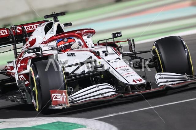 Kimi Raikkonen (FIN) Alfa Romeo Racing C41. 03.12.2021 Formula 1 World Championship, Rd 21, Saudi Arabian Grand Prix, Jeddah, Saudi Arabia, Practice Day.  Photo credit should read: XPB/Press Association Images.