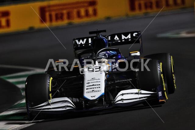 George Russell (GBR) Williams Racing FW43B. Saudi Arabian Grand Prix, Saturday 4th December 2021. Jeddah, Saudi Arabia. Credit: James Moy/Alamy Live News