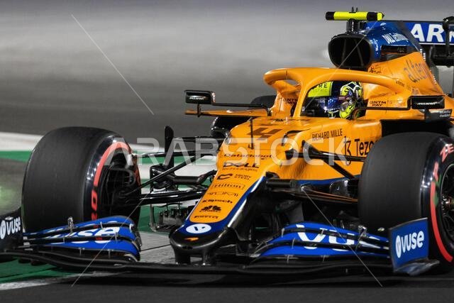 Lando Norris (GBR) McLaren MCL35M. Saudi Arabian Grand Prix, Saturday 4th December 2021. Jeddah, Saudi Arabia. Credit: James Moy/Alamy Live News
