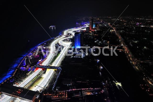 Night time action. Saudi Arabian Grand Prix, Sunday 5th December 2021. Jeddah, Saudi Arabia.
