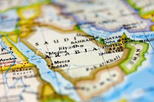 المملكة العربية السعودية على الخريطة.