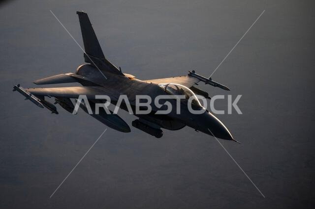 A U.S. Air Force F-16 Fighting Falcon flies above the Kingdom of Saudi Arabia, Oct. 22, 2021. The F-16 is a compact, multi-role fighter aircraft that delivers war- winning airpower to the U.S. Central Command area of responsibility. (U.S. Air Force photo by Staff Sgt. Joseph Pick) A U.S. Air Force F-16 Fighting Falcon flies above the Kingdom of Saudi Arabia, Oct. 22, 2021. The F-16 is a compact, multi-role fighter aircraft that delivers war- winning airpower to the U.S. Central Command area of responsibility. (U.S. Air Force photo by Staff Sgt. Joseph Pick)
