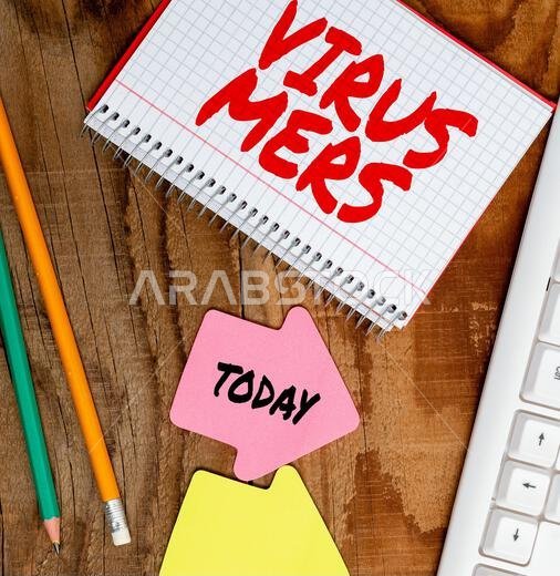 Text caption presenting Virus Mers. Business approach viral respiratory illness that first reported in Saudi Arabia Display of Different Color Sticker