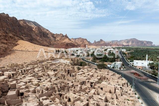 The ancient ruins of AlUla city in the Medina region of Saudi Arabia