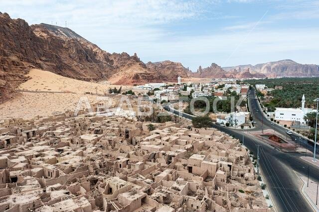 The ancient ruins of AlUla city in the Medina region of Saudi Arabia