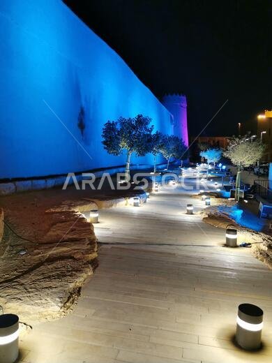 Al Masmak Fort in Riyadh Saudi Arabia shot at Night