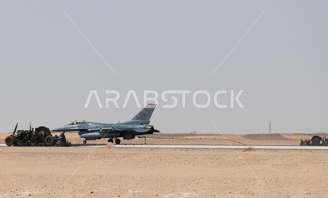 A 77th Expeditionary Fighter Squadron pilot tests an arrest cable March 31, 2021, at Prince Sultan Air Base, Kingdom of Saudi Arabia. Members of the 378th Expeditionary Operation Support Squadron, Expeditionary Civil Engineer Squadron and Expeditionary Maintenance Squadron performed the test to certify the use of the arrest cable, a mechanical system used in an emergency landing to quickly decelerate aircraft. The certification was part of ongoing efforts at PSAB to bolster redundancy and resili A 77th Expeditionary Fighter Squadron pilot tests an arrest cable March 31, 2021, at Prince Sultan Air Base, Kingdom of Saudi Arabia. Members of the 378th Expeditionary Operation Support Squadron, Expeditionary Civil Engineer Squadron and Expeditionary Maintenance Squadron performed the test to certify the use of the arrest cable, a mechanical system used in an emergency landing to quickly decelerate aircraft. The certification was part of ongoing efforts at PSAB to bolster redundancy and resili