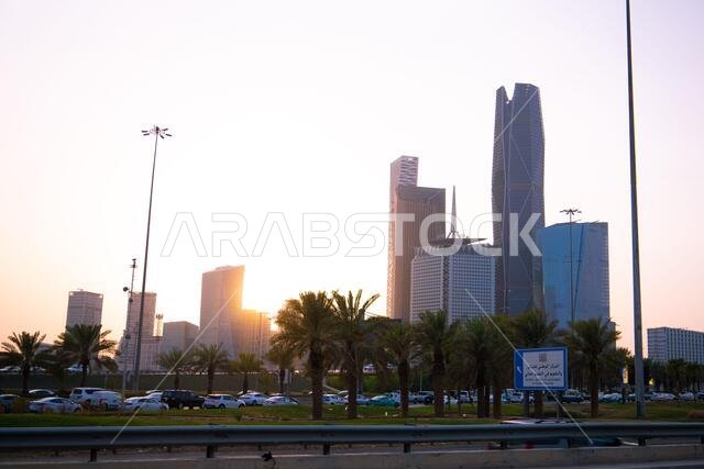 Riyadh, Saudi Arabia - July 14 2021,King Abdullah Financial District  , KAFD business towers