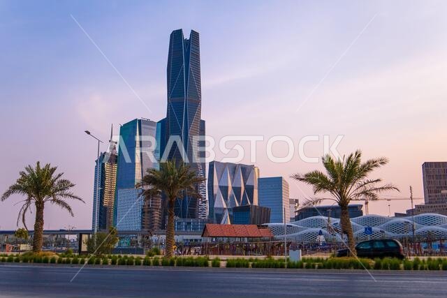 Riyadh, Saudi Arabia - July 14 2021,King Abdullah Financial District  , KAFD business towers