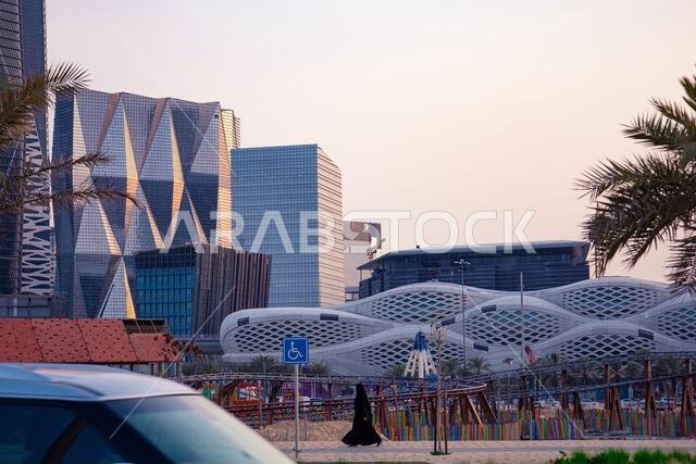 Riyadh, Saudi Arabia - July 14 2021,King Abdullah Financial District  , KAFD business towers