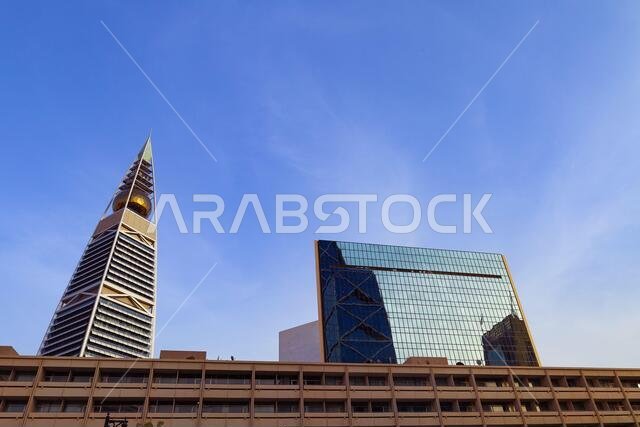 Riyadh, Saudi Arabia - July 14 2021,  Tower - Al Faisaliyah Center Tower - landmark