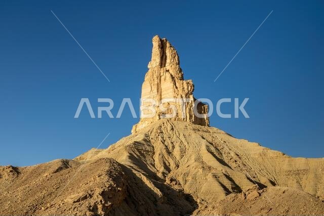 The Faisal's Finger rock near Riyadh, Saudi Arabia