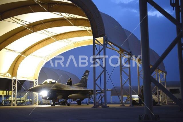Tech. Sgt. Everette Robinson, 157th Expeditionary Fighter Generation Squadron crew chief, prepares an F-16 Fighting Falcon fighter jet for takeoff at Prince Sultan Air Base, Kingdom of Saudi Arabia, May 11, 2021. The "Swamp Fox" airmen from the South Carolina Air National Guard are deployed to PSAB to project combat power and help bolster defensive capabilities against potential threats in the region. Tech. Sgt. Everette Robinson, 157th Expeditionary Fighter Generation Squadron crew chief, prepares an F-16 Fighting Falcon fighter jet for takeoff at Prince Sultan Air Base, Kingdom of Saudi Arabia, May 11, 2021. The "Swamp Fox" airmen from the South Carolina Air National Guard are deployed to PSAB to project combat power and help bolster defensive capabilities against potential threats in the region.