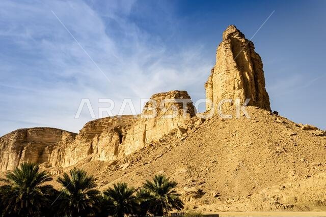 Sedimentary rock formations caused by erosion, Almufaiger, Saudi Arabia