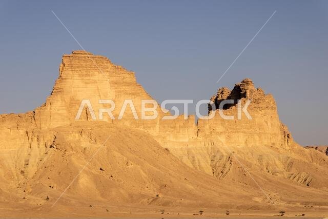The Jabal Tuwaiq escarpment in Dhurma near Riyadh, Saudi Arabia