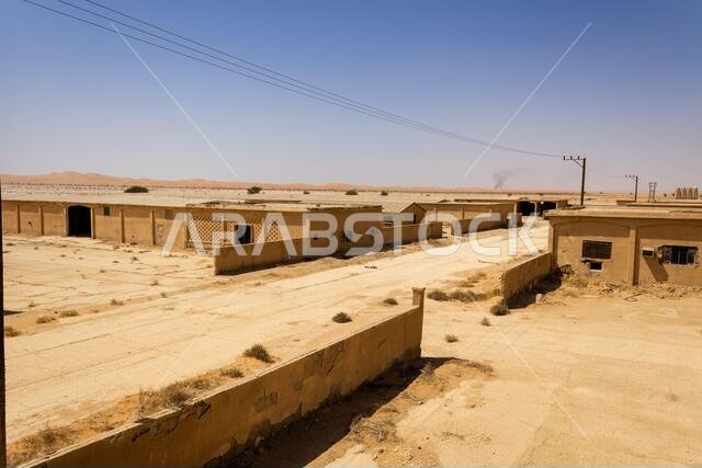 Abandoned barracks in the desert, Saudi Arabia