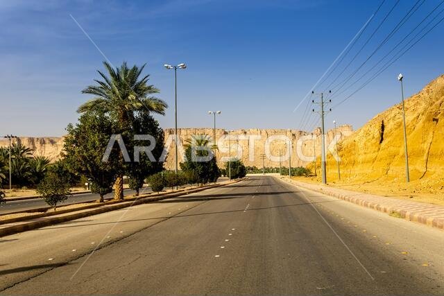 A scenic view of the 5992 highway in Almufaiger, Saudi Arabia