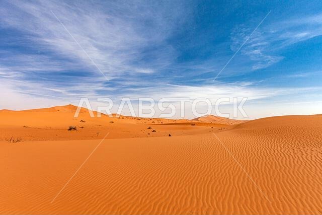 Sand dunes in the desert, Saudi Arabia