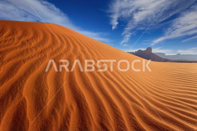 كثبان رملية في الصحراء، المملكة العربية السعودية