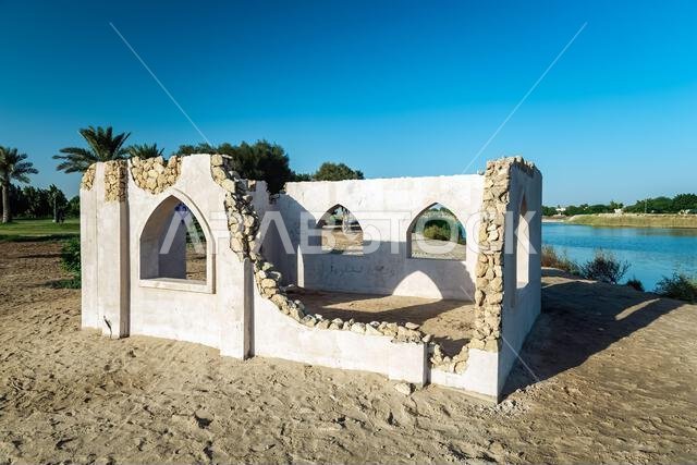 منظر صباحي في أكوا بارك الجبيل، المملكة العربية السعودية.