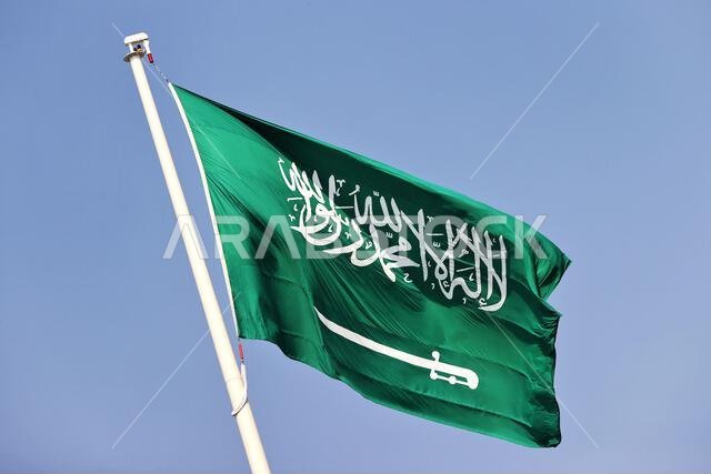 Jeddah, Saudi Arabia. 02nd Dec, 2021. Circuit atmosphere - Saudi flag. Saudi Arabian Grand Prix, Thursday 2nd December 2021. Jeddah, Saudi Arabia. Credit: James Moy/Alamy Live News