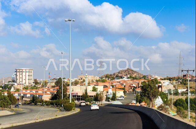 مناظر جبال الهدى بالقرب من الطائف، غرب المملكة العربية السعودية