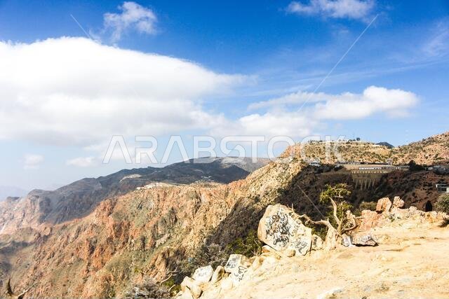 مناظر جبال الهدى بالقرب من الطائف، غرب المملكة العربية السعودية