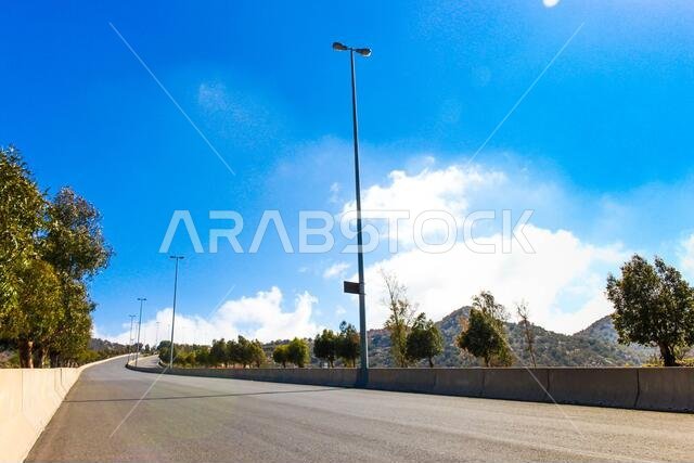 مناظر جبال الهدى بالقرب من الطائف، غرب المملكة العربية السعودية
